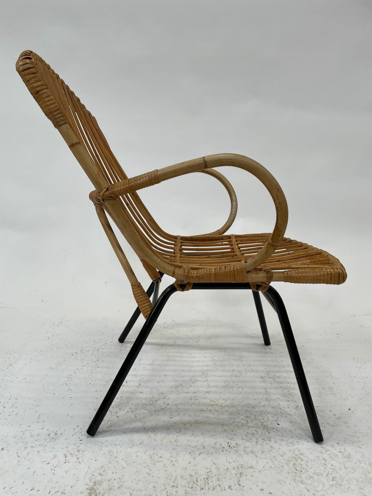Rattan Armchair By Dirk Van Sliedregt Rohe Noordwolde 1960 In The Netherlands photo vintage