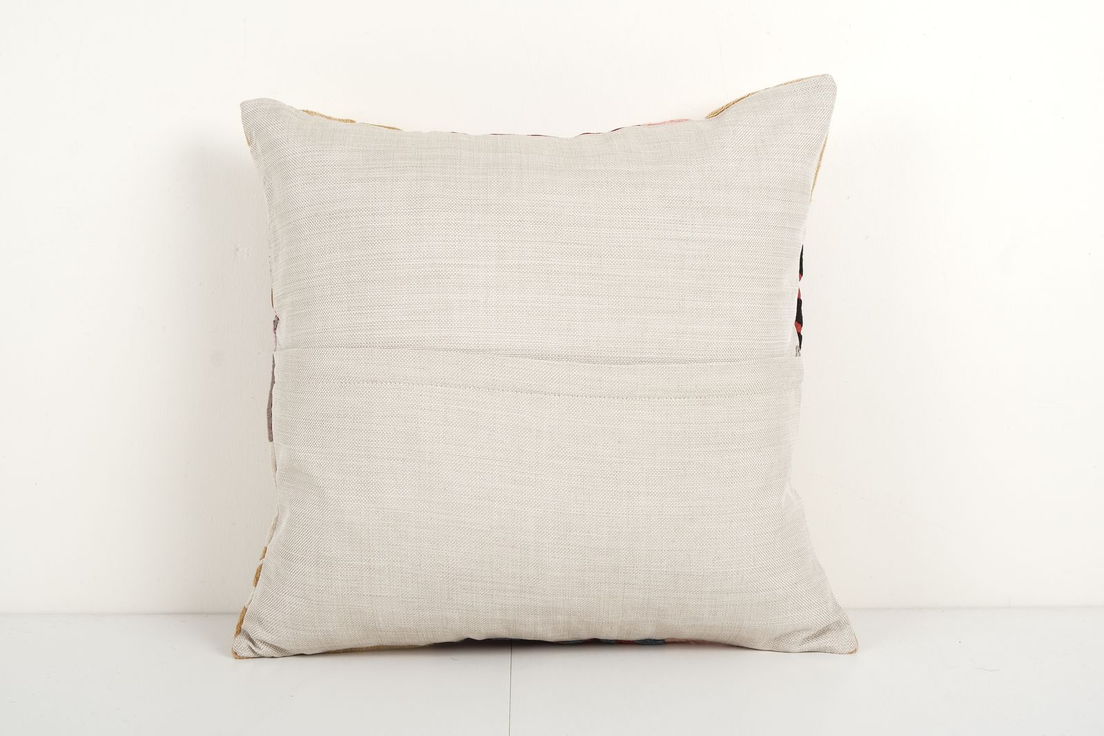 Suzani Square Cushion Cover, Tribal House Decor, Embroidery Handmade Pillow, Vintage Embroidered Suzani Patchwork Pillow 19'' X 19'' photo Textiles