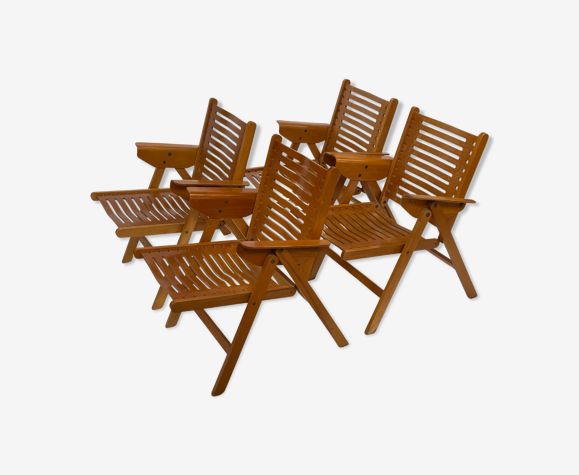 4 Rex Plywood Folding Chairs By Niko Kralj Design 1950