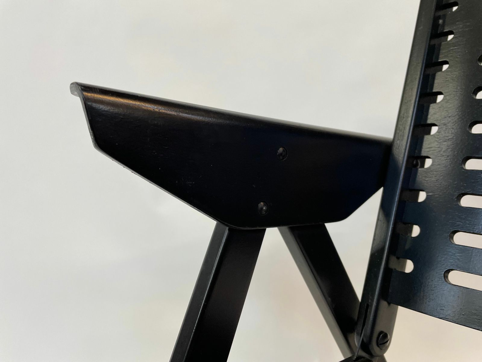 photo vintage Niko Kralj Slovenian Rex Plywood Folding Chair For Stol 1950s In Black