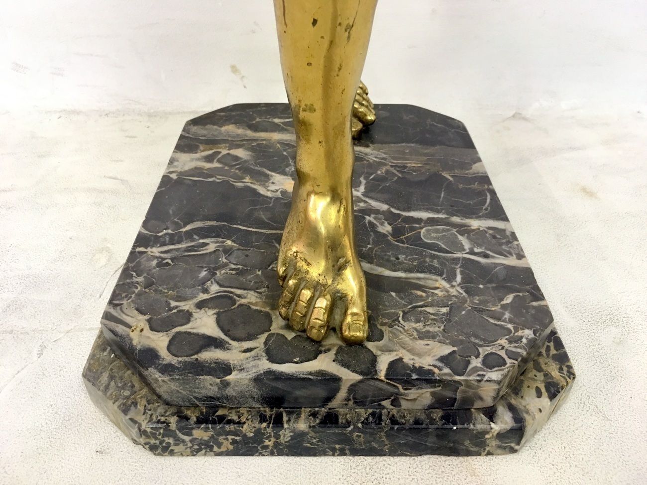 Gilt Bronze Figure Of The Dancing Faun Of Pompeii photo for sale