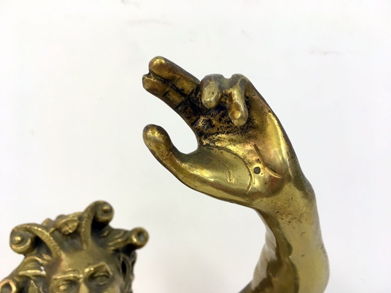 Gilt Bronze Figure Of The Dancing Faun Of Pompeii photo vinterior