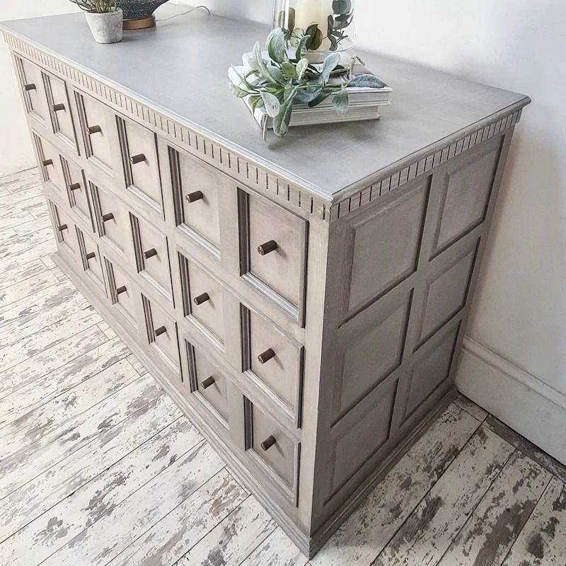Grey Multi Drawer Cabinet With Nine Drawer photo furniture