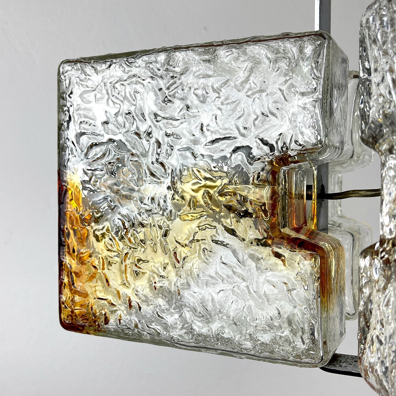 Cube Design Murano Chandelier By Toni Zuccheri For Veart Italy 1970s photo Lighting