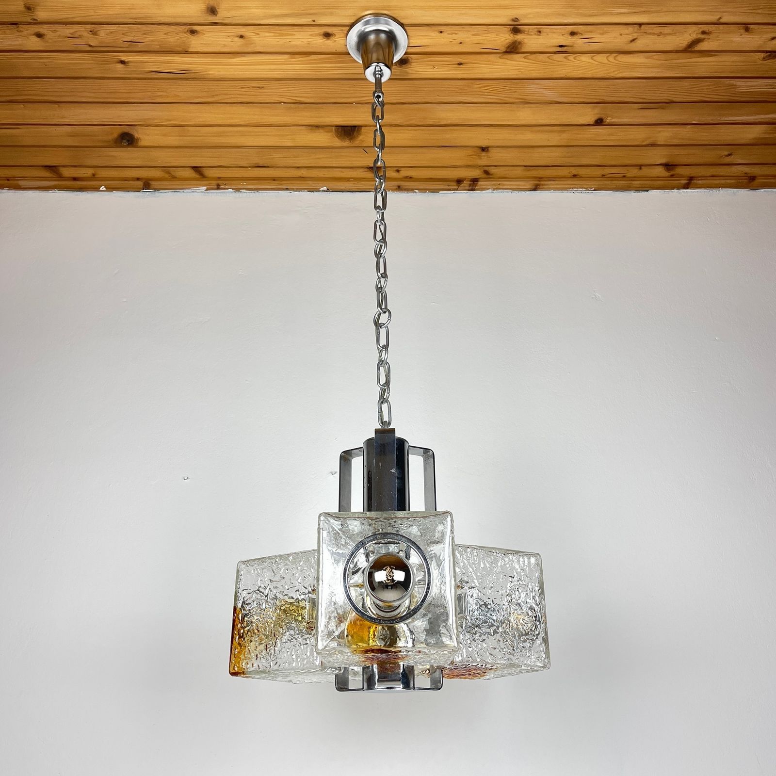 1120.0 Cube Design Murano Chandelier By Toni Zuccheri For Veart Italy 1970s photo