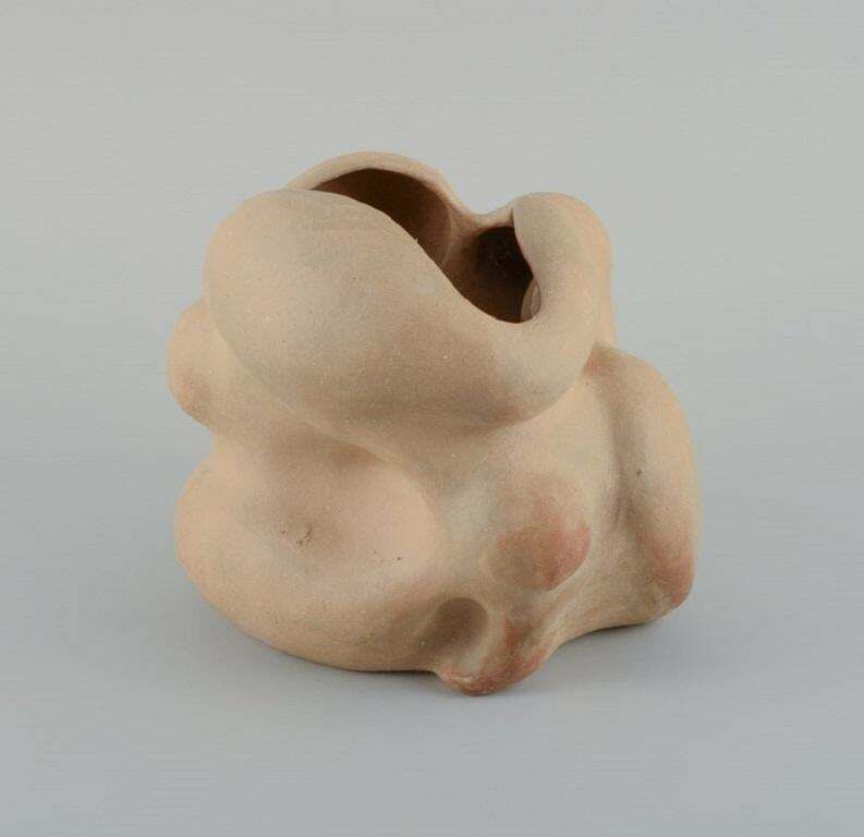 Christina Muff, Danish Contemporary Ceramicist Unique Organically Shaped Vase photo for sale
