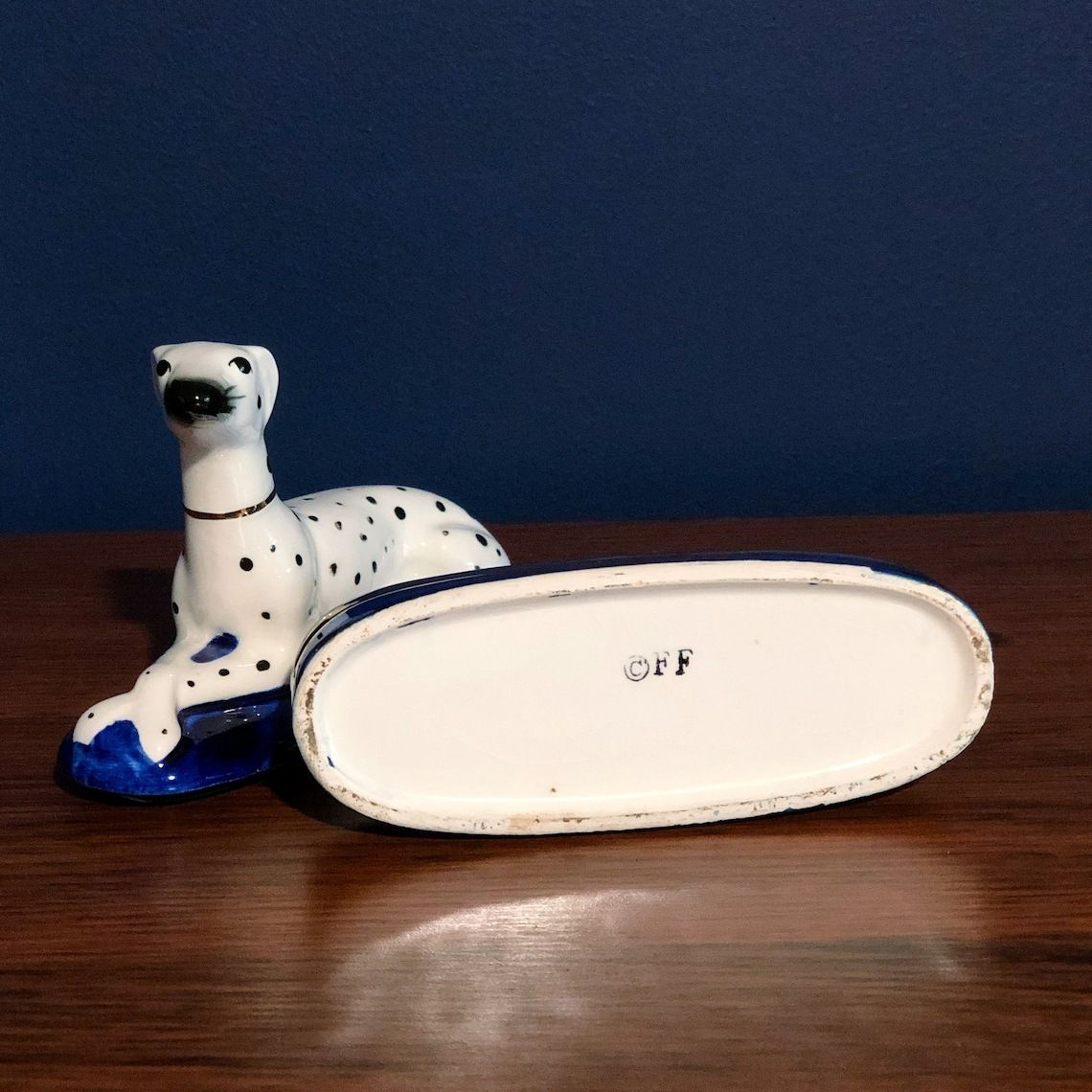 Retro Dalmatian Trinket Box By Fitz & Floyd photo buy