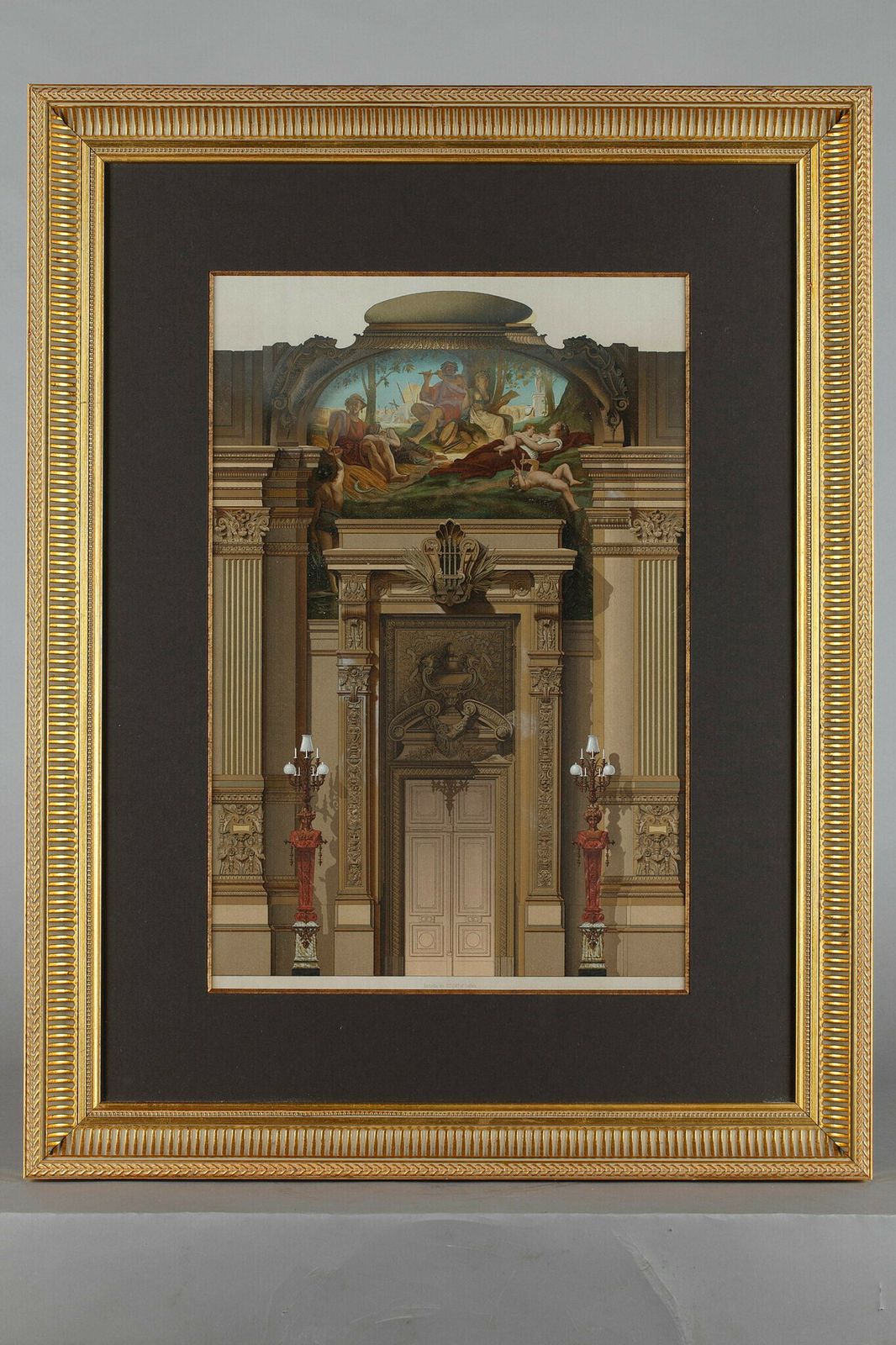 Chromolithographs "Grand Foyer De L'opéra De Paris", In "Le Nouvel Opera De Paris" 19th Century photo furniture