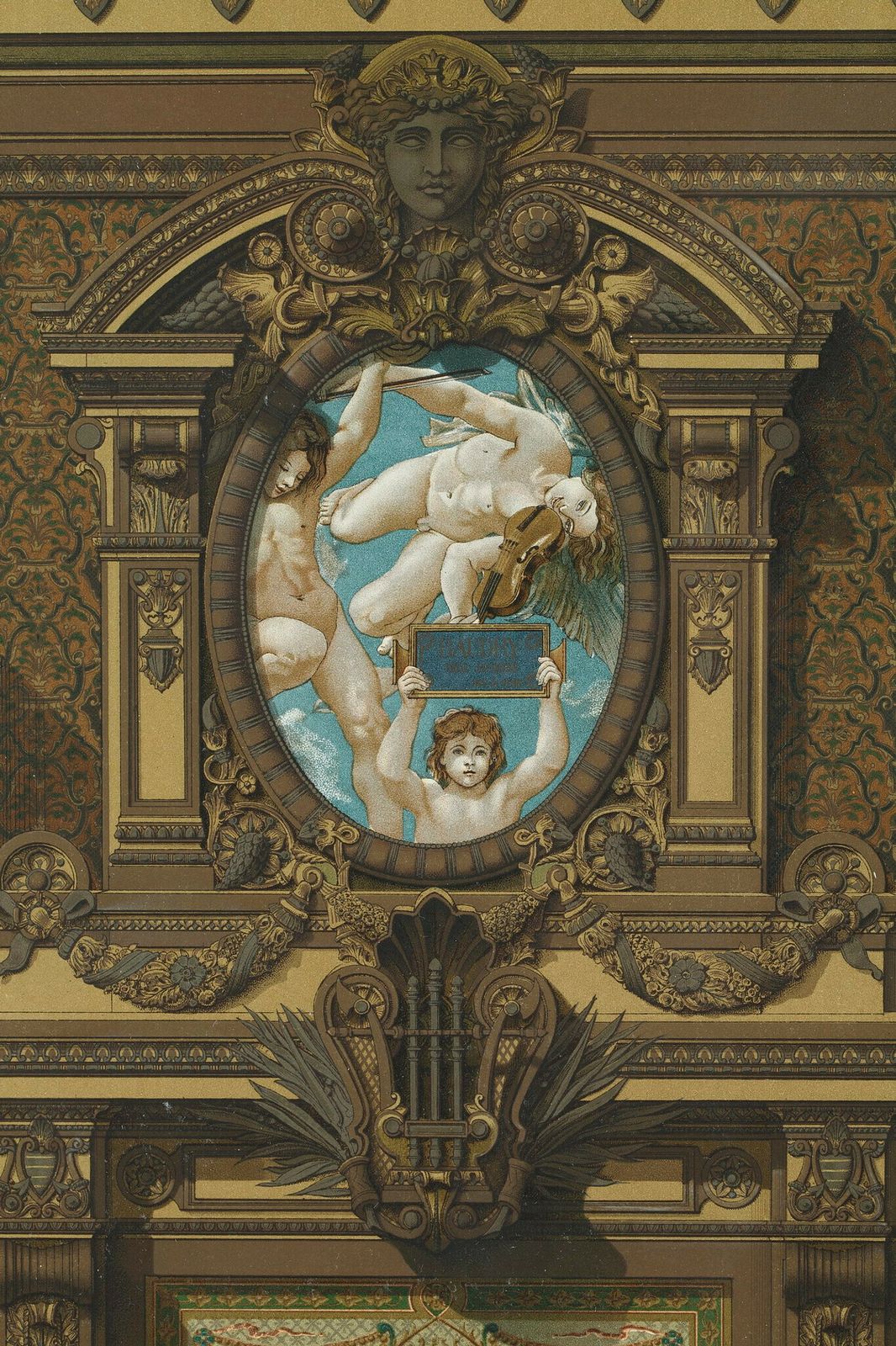 photo vintage Chromolithographs "Grand Foyer De L'opéra De Paris", In "Le Nouvel Opera De Paris" 19th Century