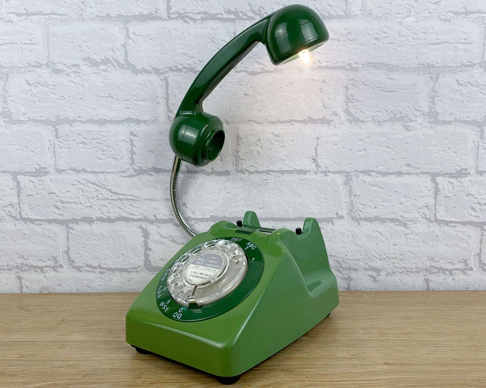 Retro Telephone Lamp Green
