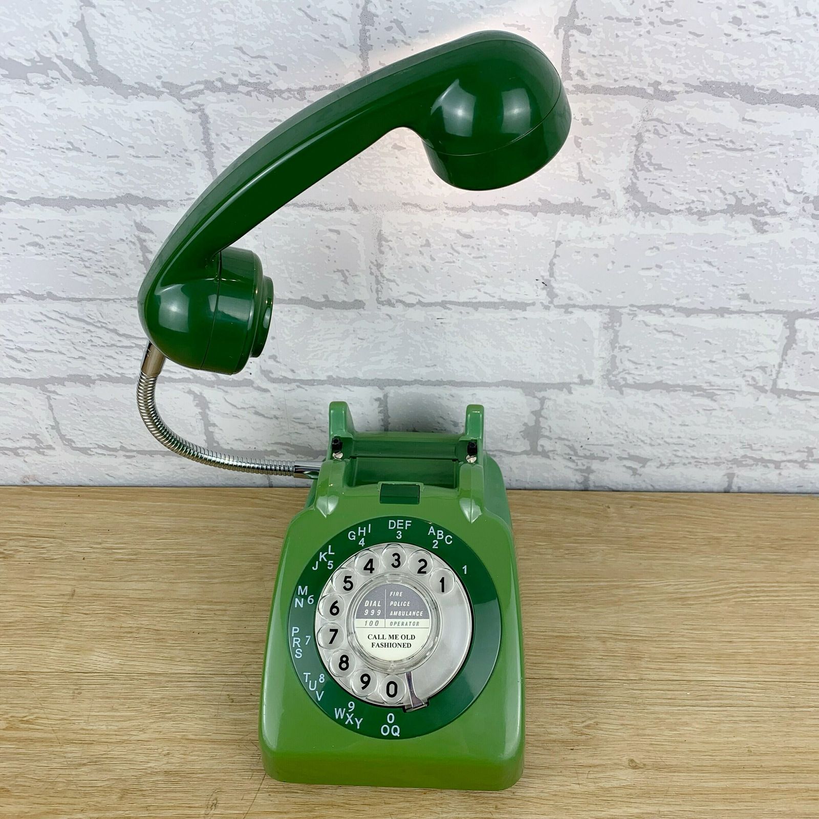 Retro Telephone Lamp Green photo vintage