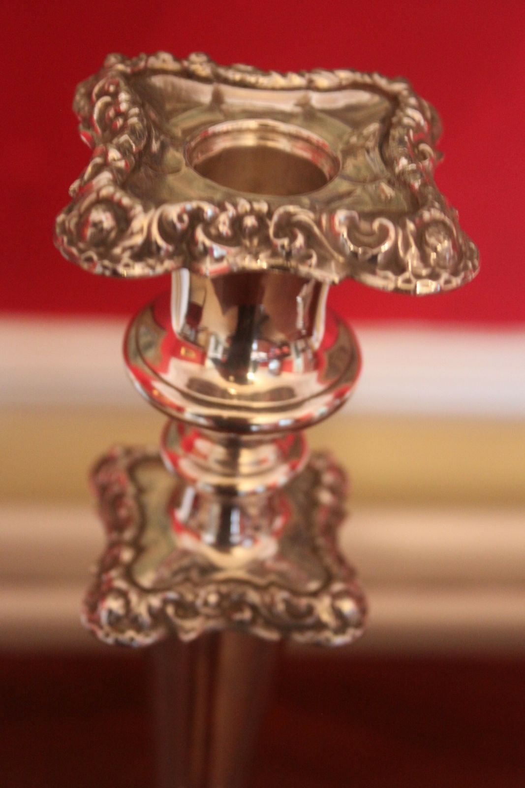 Pair Of Victorian Silver Plated Candlesticks photo for sale