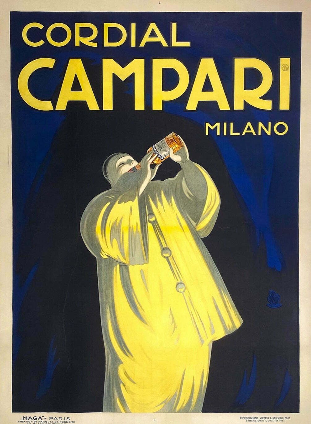 Campari   Cordial Campari Milan Original Vintage Poster