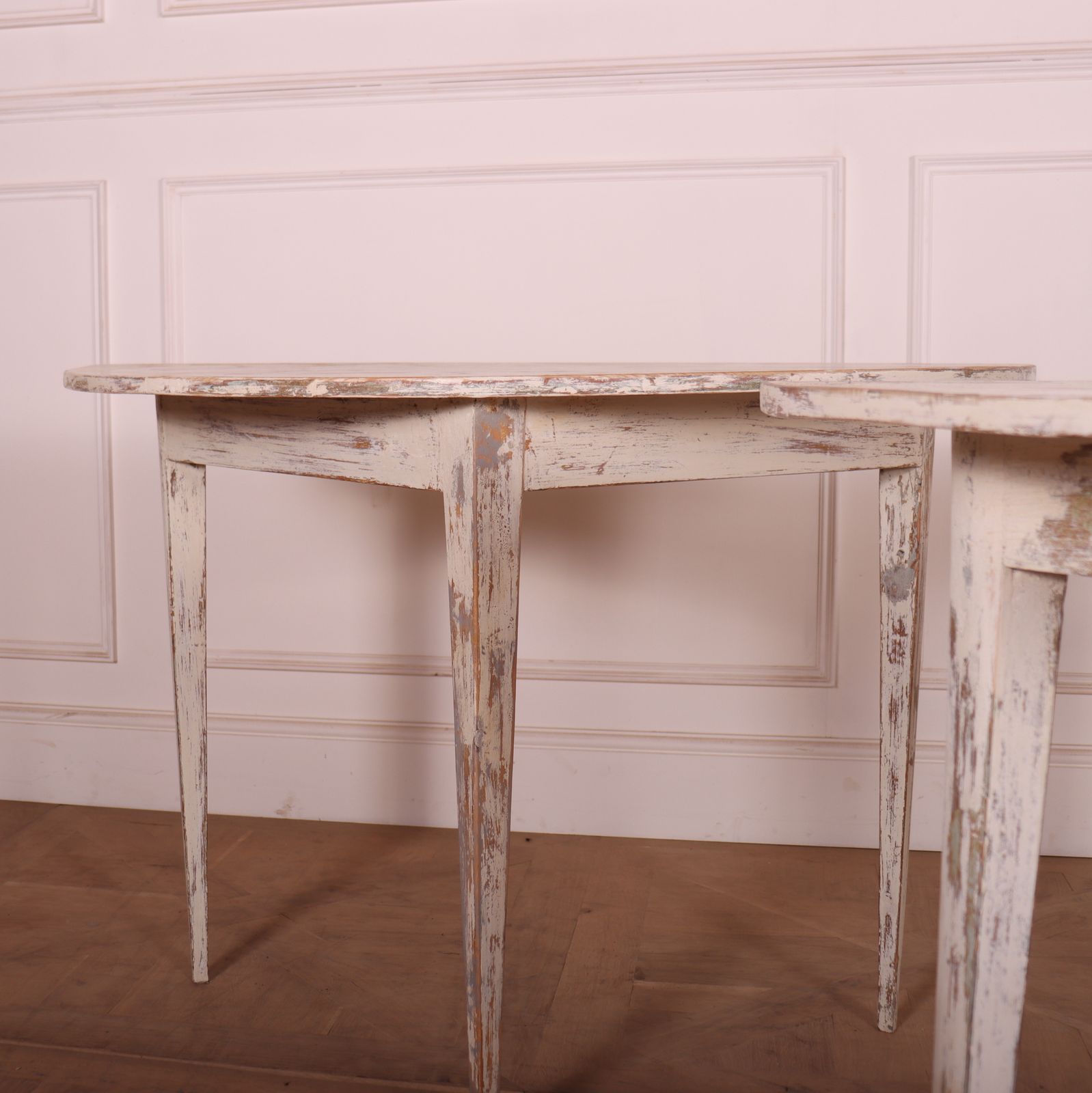 Pair Of Swedish Demi Lune Console Tables photo furniture
