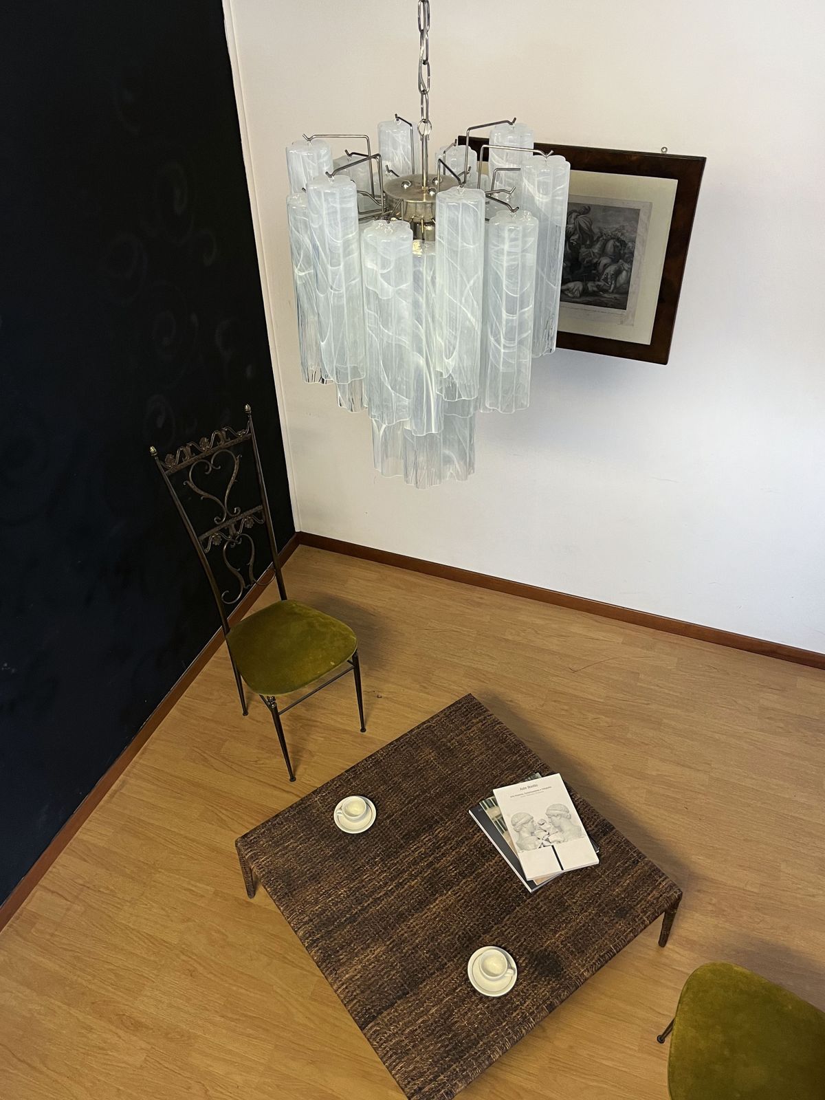 Fantastic Glass Tube Chandelier   30 Albaster White Glasses photo furniture