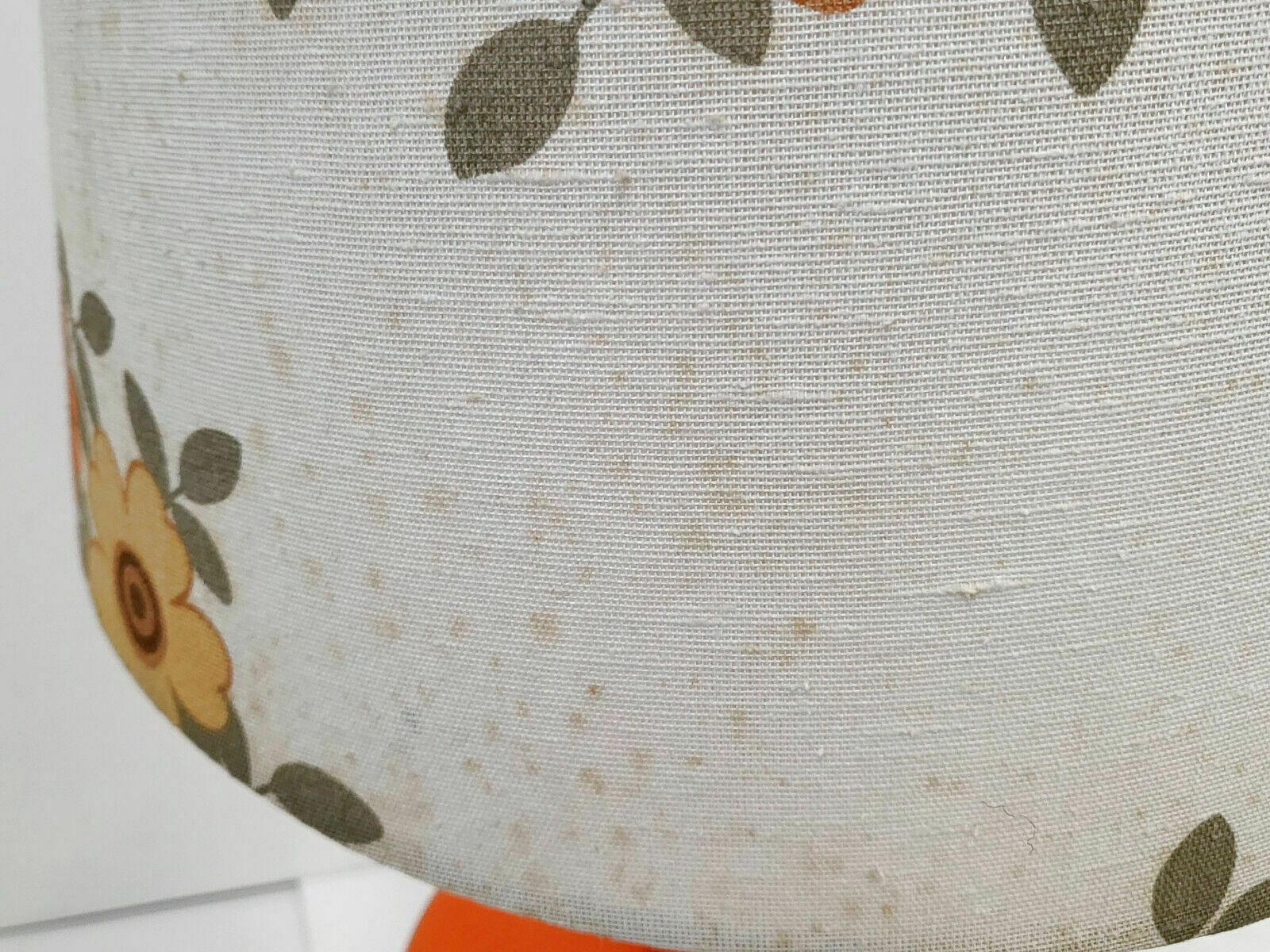 photo for sale Vintage Floor Lamp 1970 Space Age Orange Glass & Brass 70s Flower Power