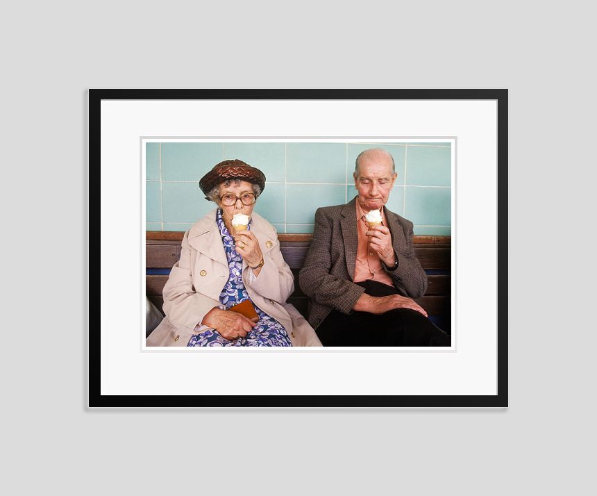 'Ice Creams At The Seaside' Homer Sykes Framed In Black