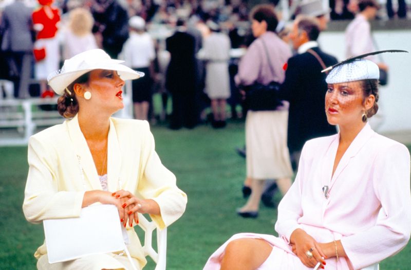 'Ladies At Royal Ascot' Homer Sykes Framed In Black photo furniture