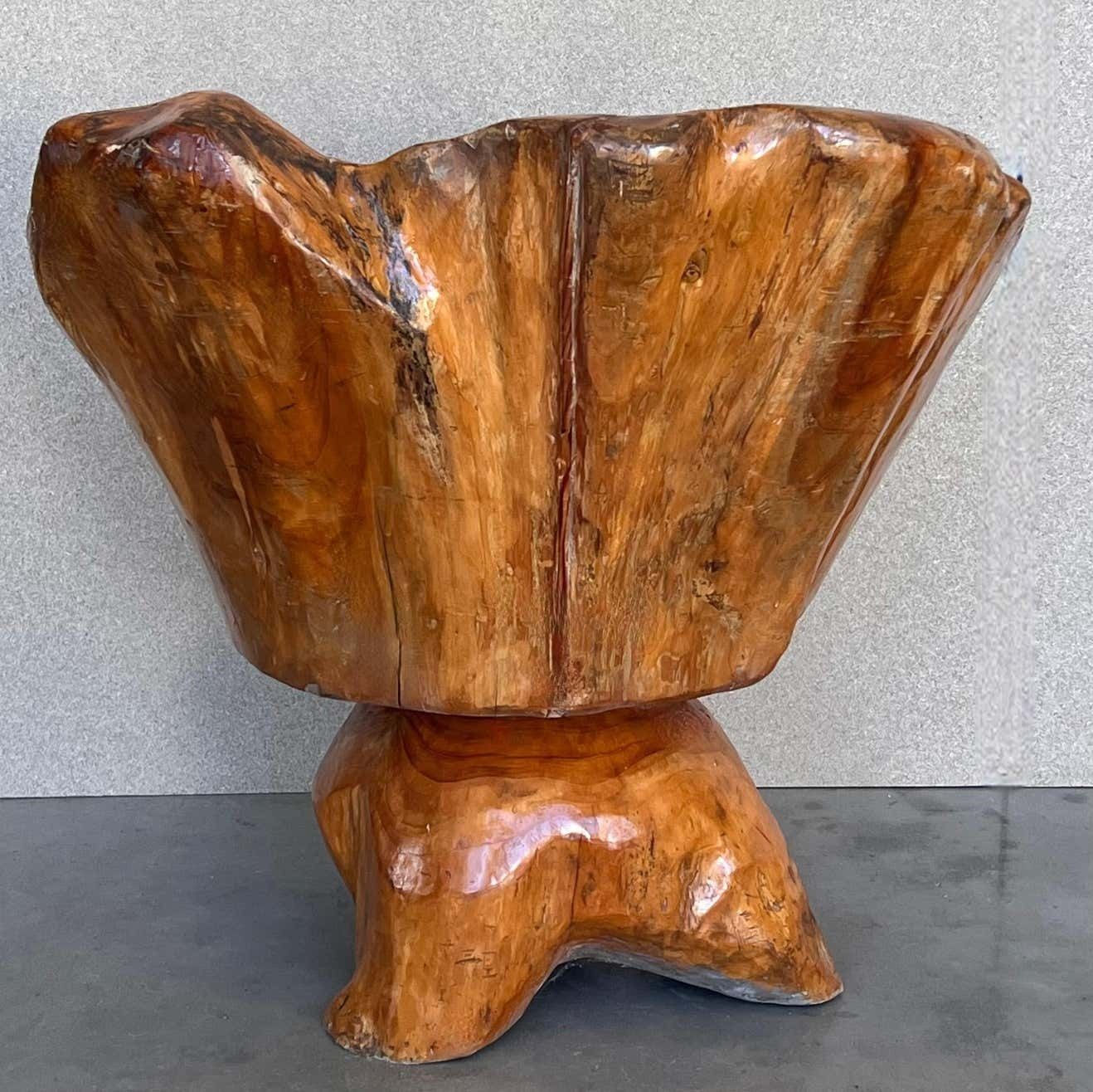 1950 Solid Wood Swivel Armchair Or Side Table photo 2590.0