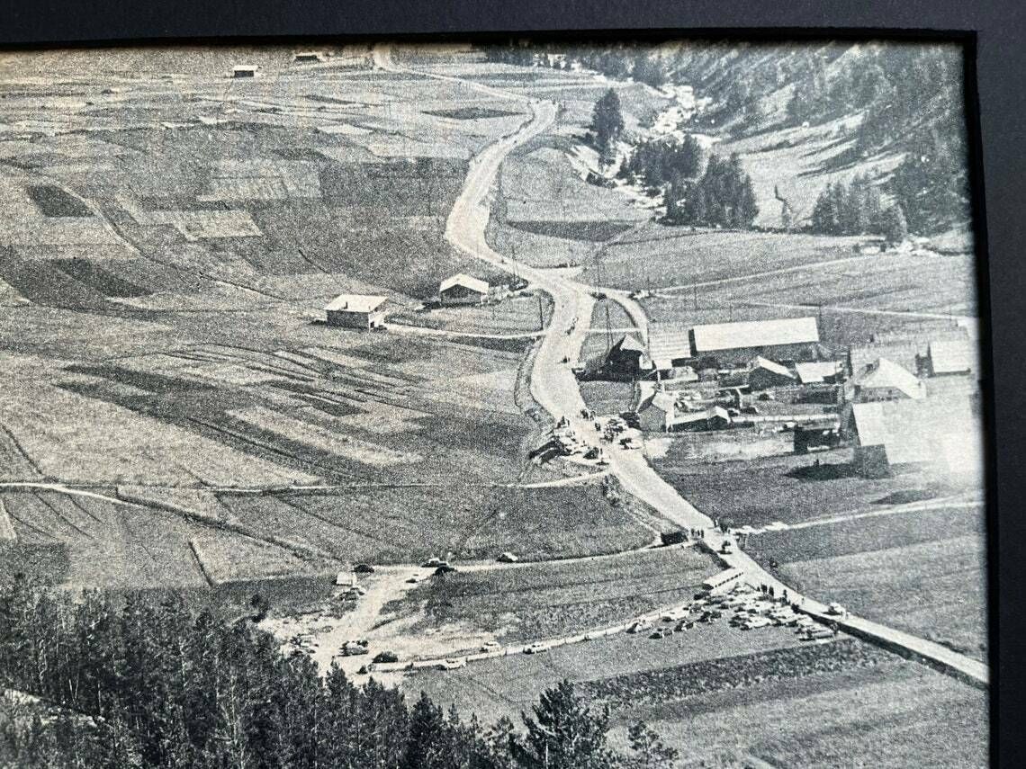 photo furniture Original Vintage Cycling Print 1960s Tour De France Col D’izoard