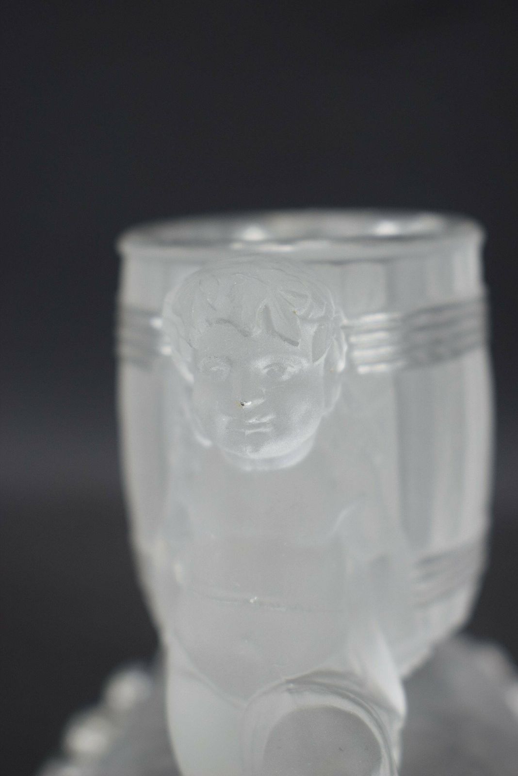 Baccarat Crystal Antique Bacchus Figurine Match Safe Toothpick Holder photo Home Decor