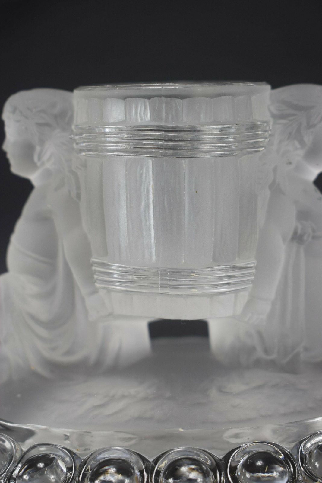 Baccarat Crystal Antique Bacchus Figurine Match Safe Toothpick Holder photo buy