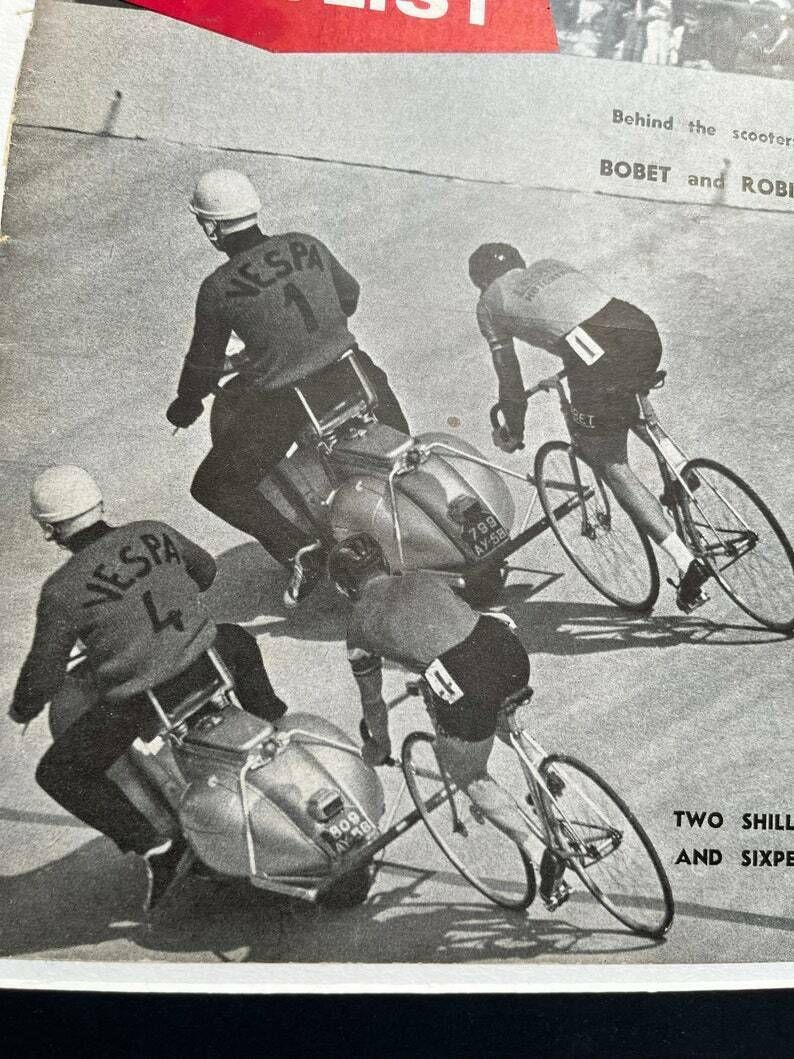 Louison Bobet / Jean Robic Original Vintage Cycling Print 1961 photo furniture