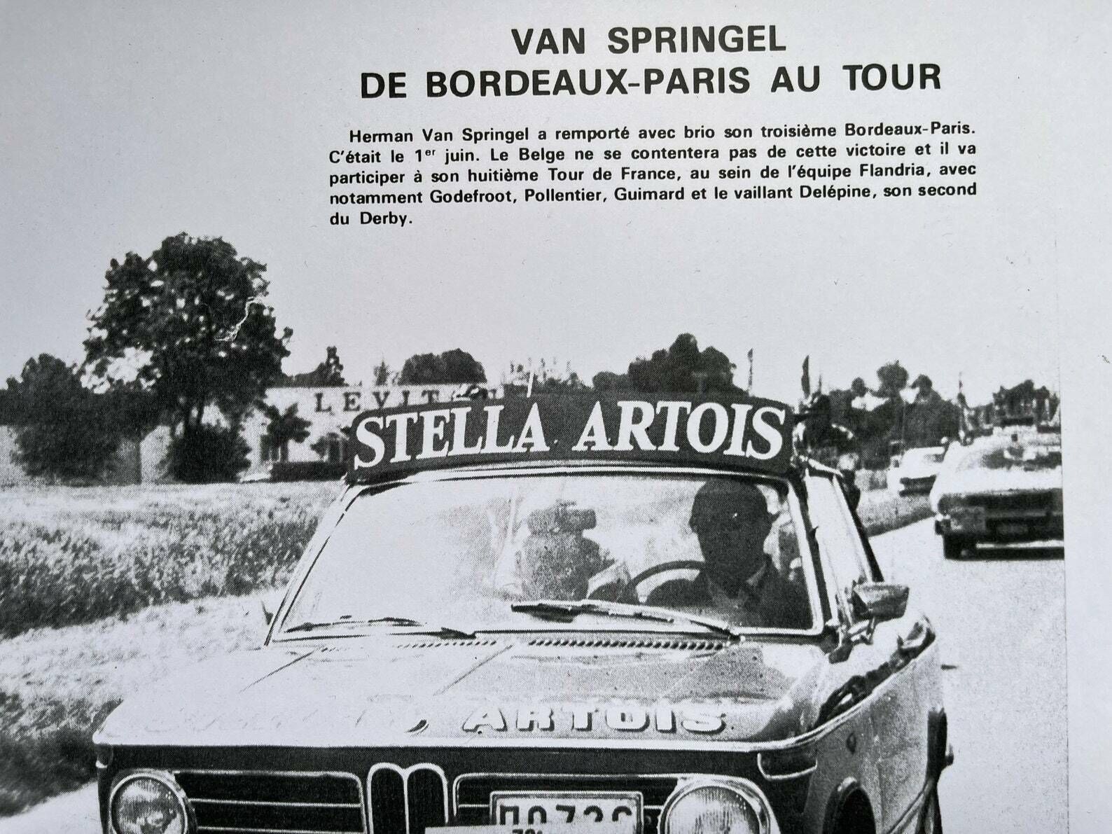 Vintage Tour De France Cycling Print 1975 photo furniture