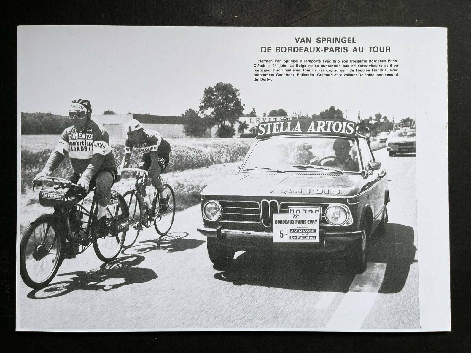 Vintage Tour De France Cycling Print 1975 photo 56.0
