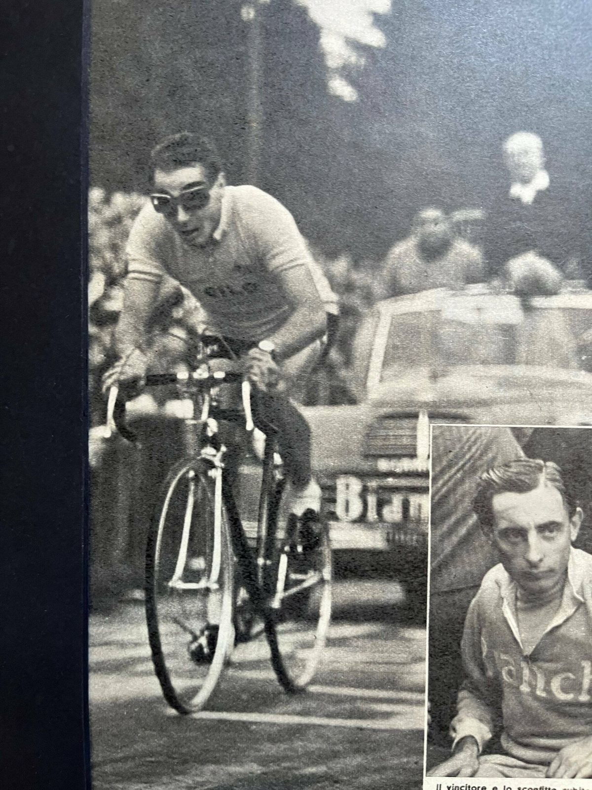 Hugo Koblet / Fausto Coppi Bianchi Original Vintage Cycling Print C1950 photo furniture