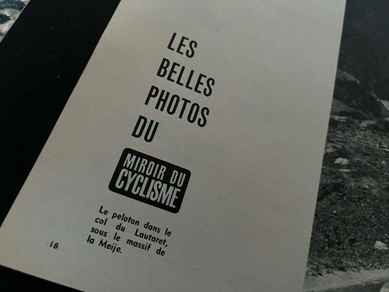 Original Tour De France Alpine Vintage Cycling Print C1961 photo for sale