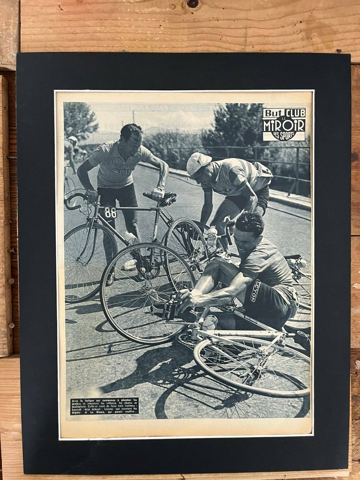 Original Vintage Tour De France Cycling Print 1957 photo for sale