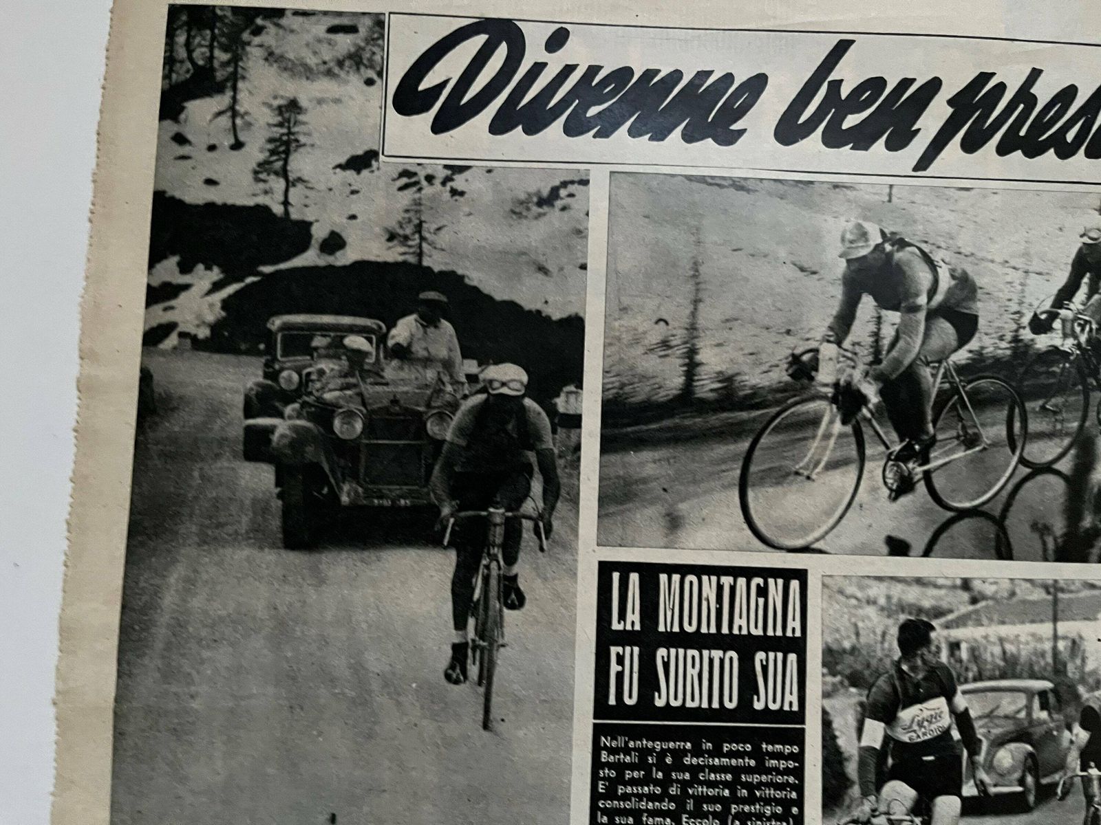1953 Gino Bartali / Fausto Coppi Original Vintage Cycling Print photo vinterior