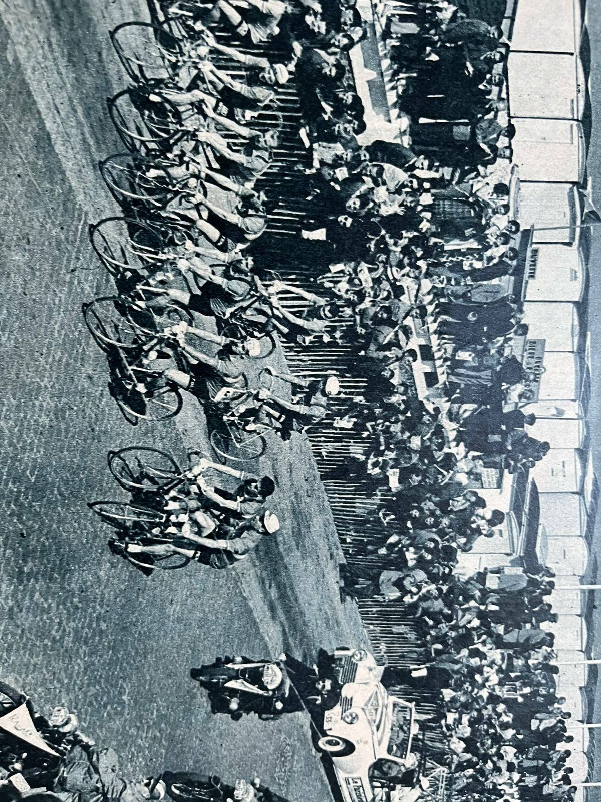 Original Vintage Tour De France Tourmalet Cycling Print 1959 Peloton photo Art