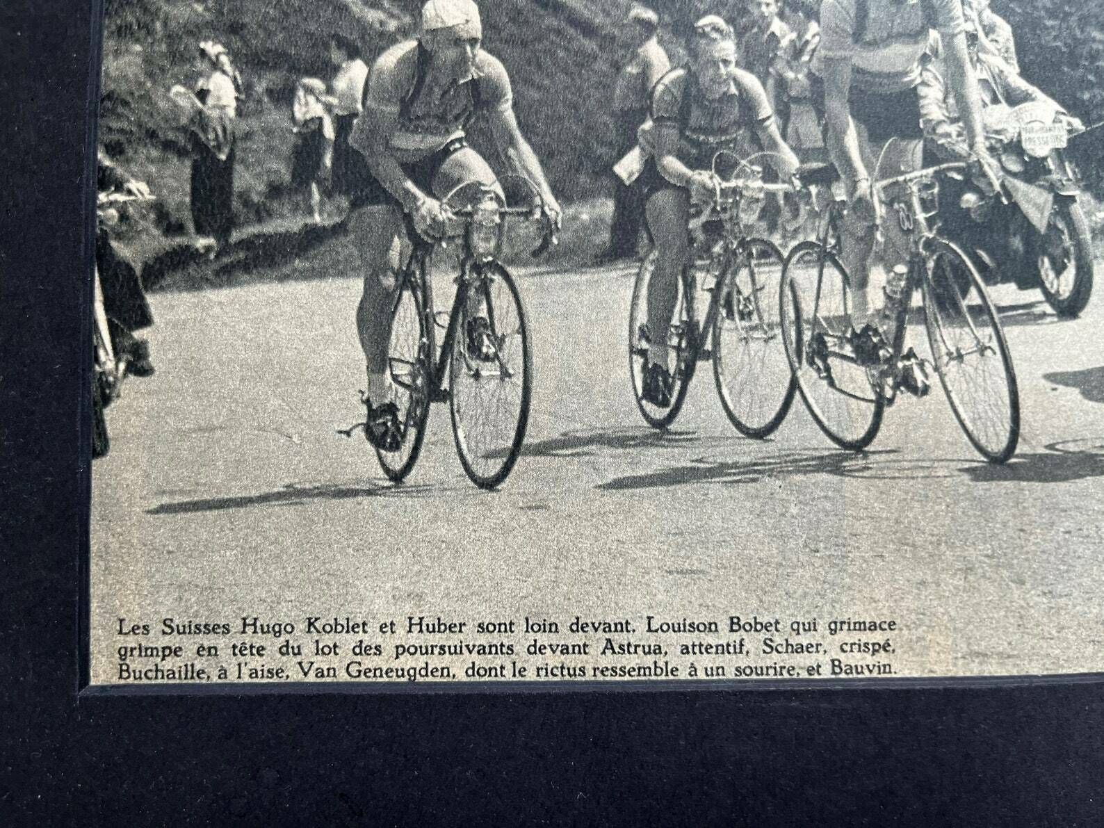 Vintage Tour De France Cycling Print Louison Bobet Hugo Koblet 1951 photo Art