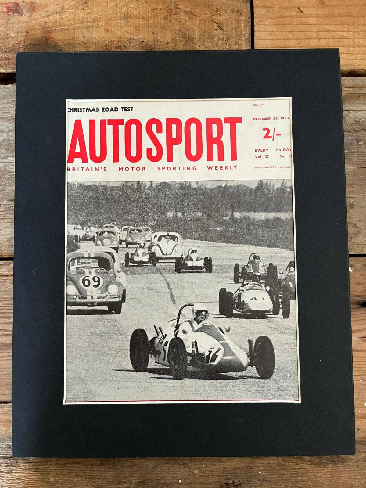 Vw Beetle Vintage Autosport Print 1963 Formula Vee