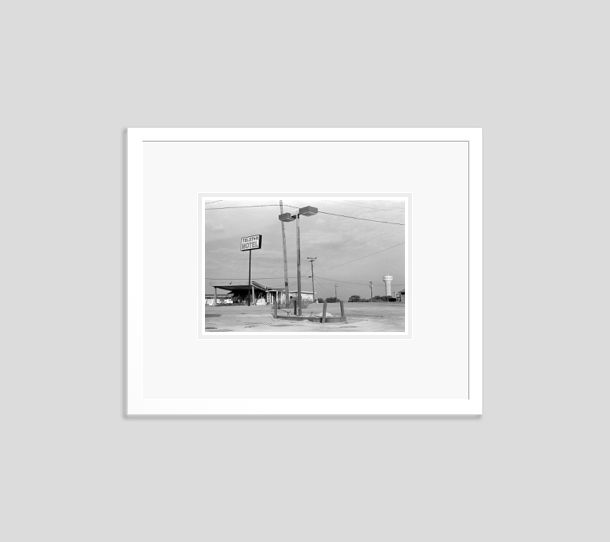 'Texas Motel' Homer Sykes Framed In White