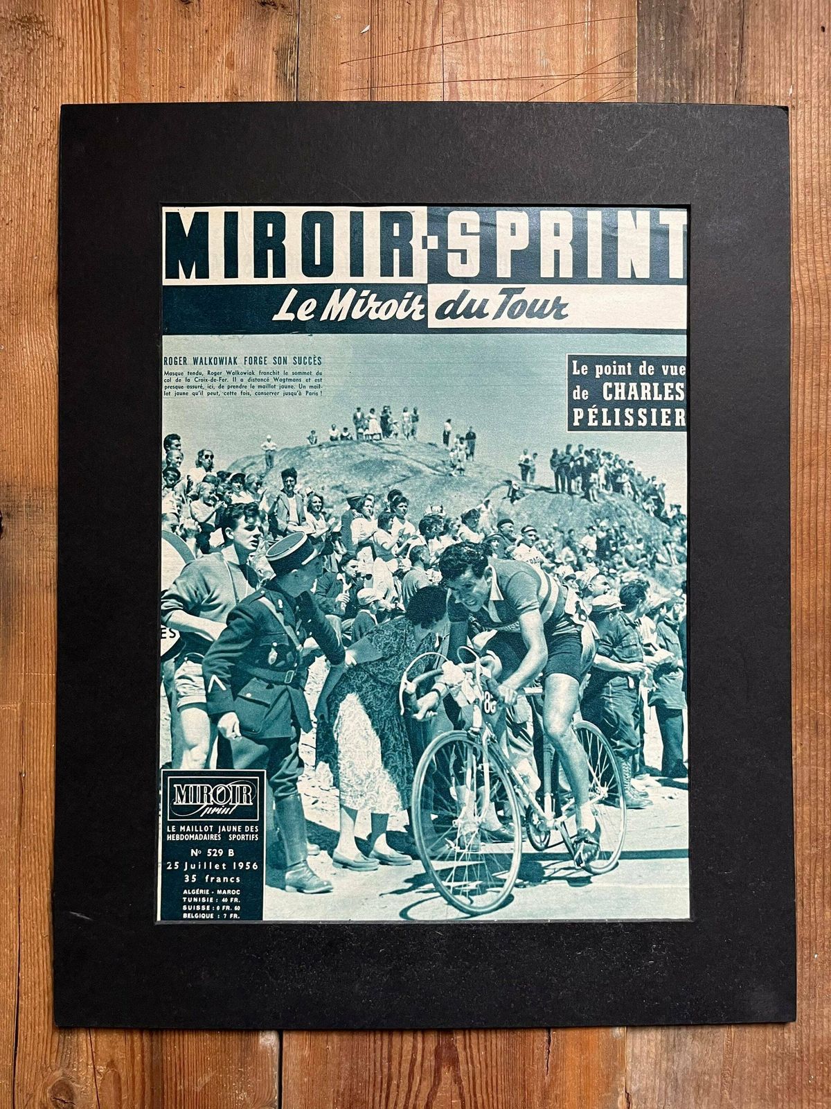 Roger Walkowiak Original Vintage Cycling Print 1956