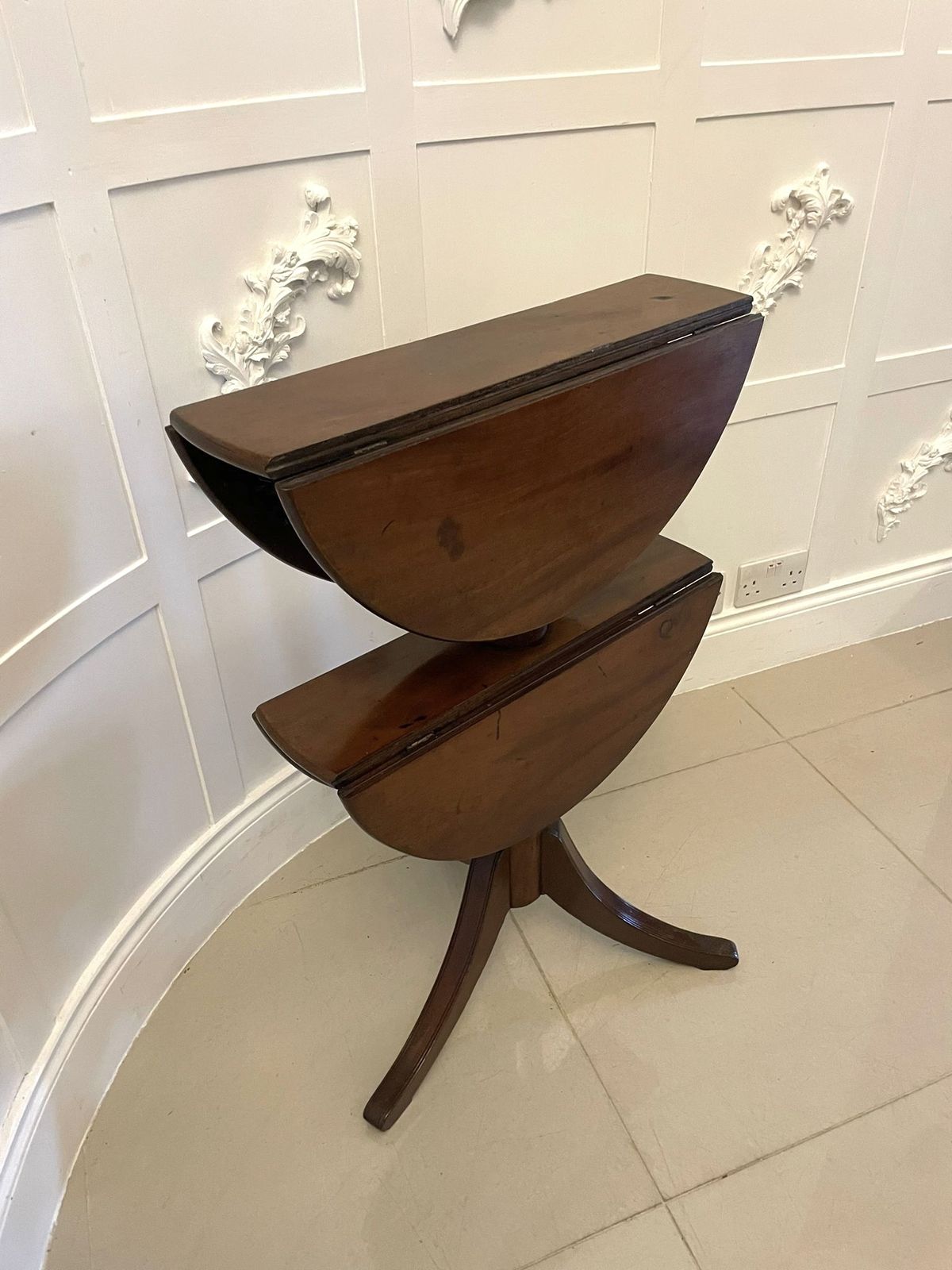 Antique 19th Century Mahogany Two Tier Dumbwaiter