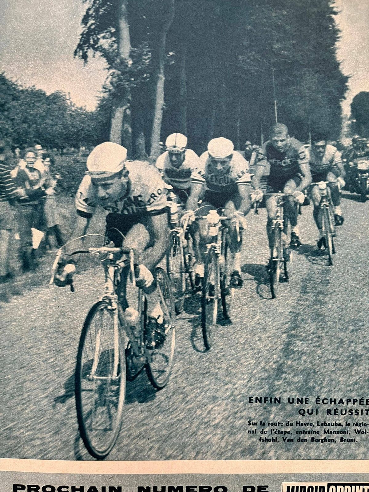Vintage Tour De France Cycling Print   1962 photo for sale