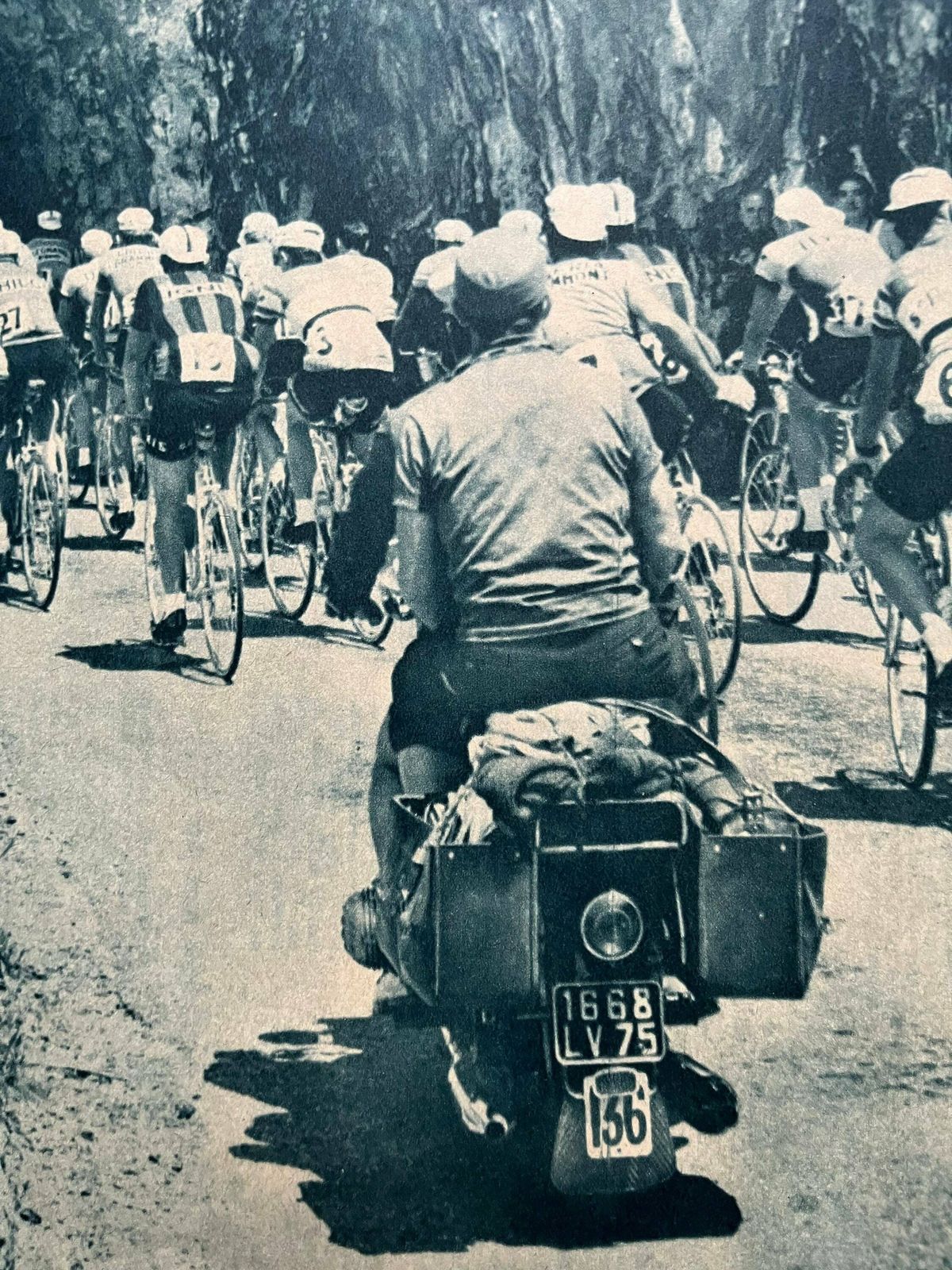 1960s Original Vintage Tour De France Cycling Print   Col De Restefond photo for sale