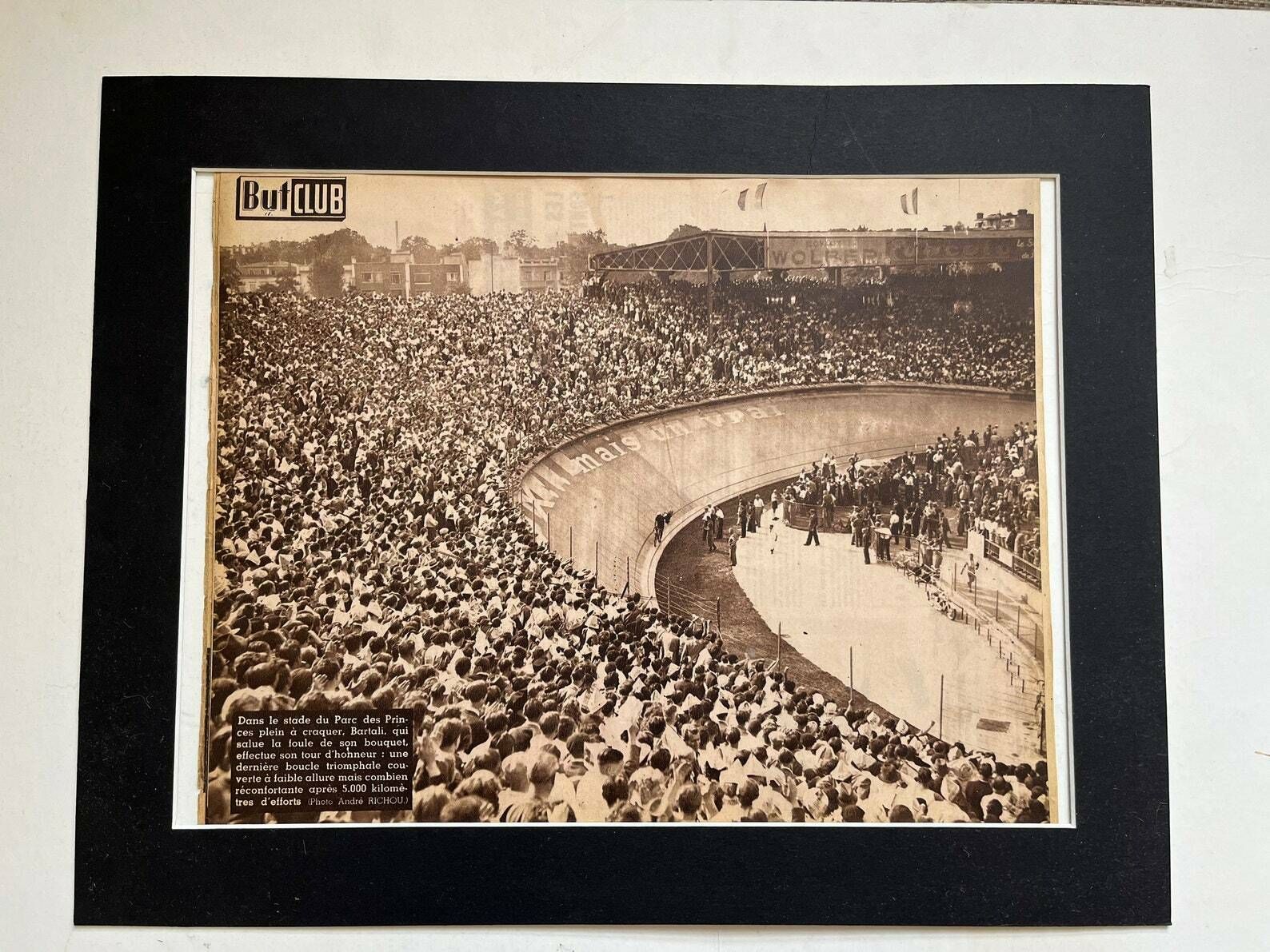 Gino Bartali Original Vintage Cycling Print 1948 Tour De France Winner