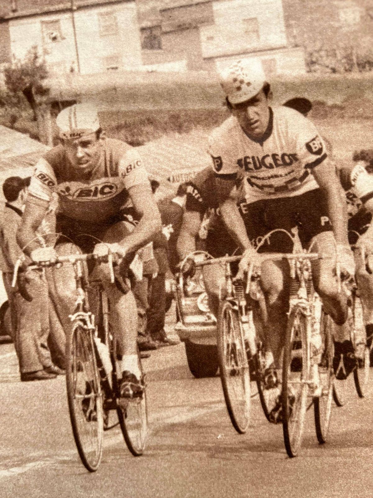 Tom Simpson / Peugeot Original Vintage Cycling Print 1967 Milan San Remo photo furniture