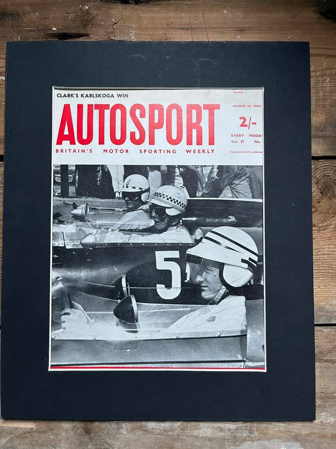 Vintage Autosport Print 1963 Neville Lederle South African Grand Prix