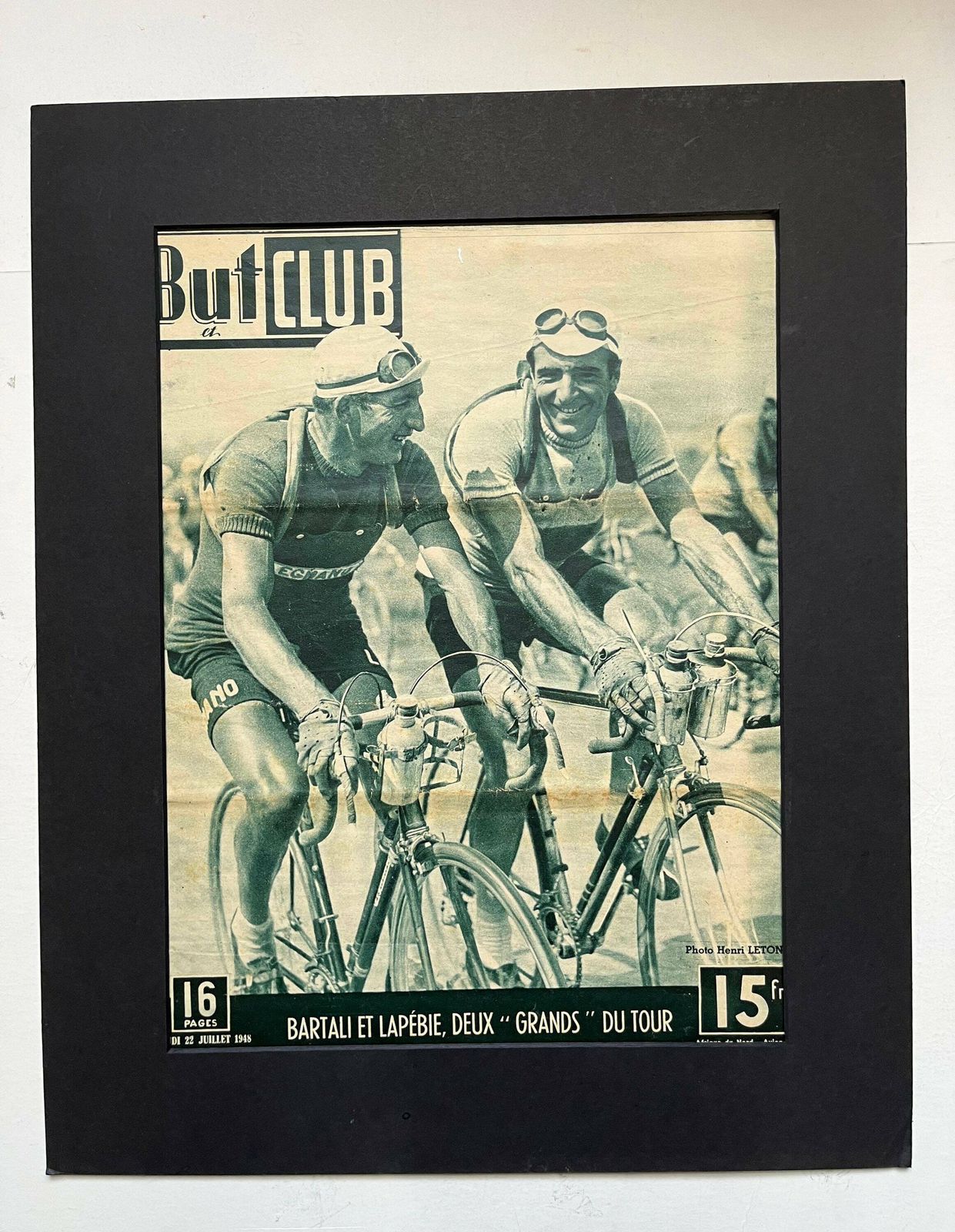 Gino Bartali / Guy Lapebie Vintage Tour De France Cycling Print 1948