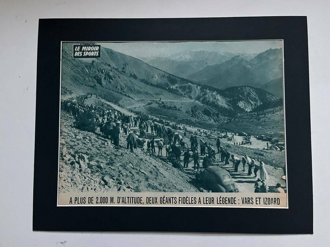 Fausto Coppi / Gino Bartali Col D’izoard Original Vintage Cycling Print 1952 Tour De France photo Art