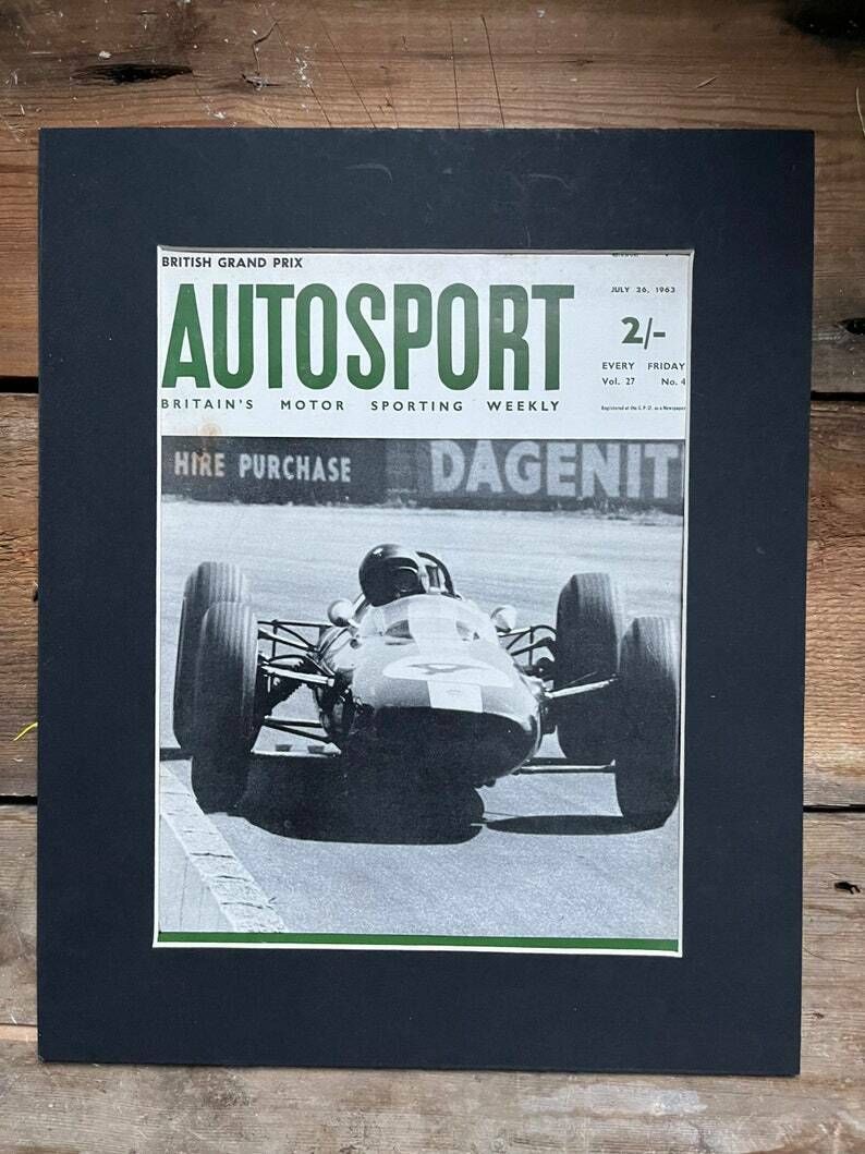 Vintage Autosport Print 1963 British Grand Prix Lotus