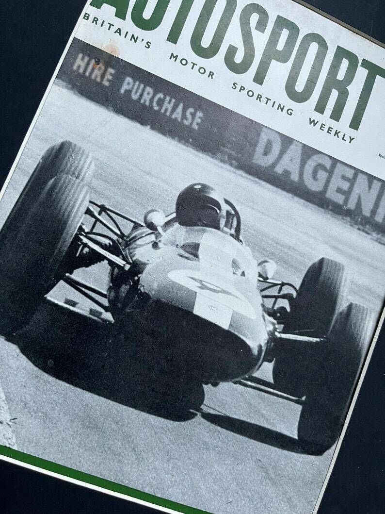 Vintage Autosport Print 1963 British Grand Prix Lotus photo vinterior