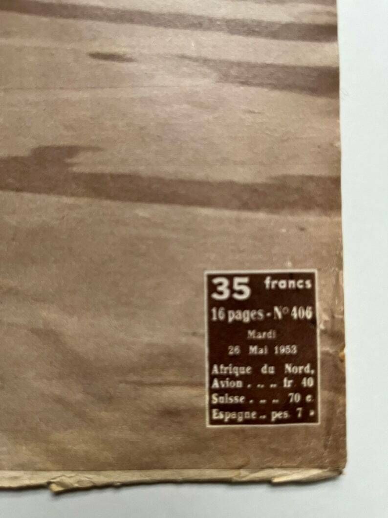 Fausto Coppi / Bianchi Original Vintage Colour Cycling Print 1953 photo furniture