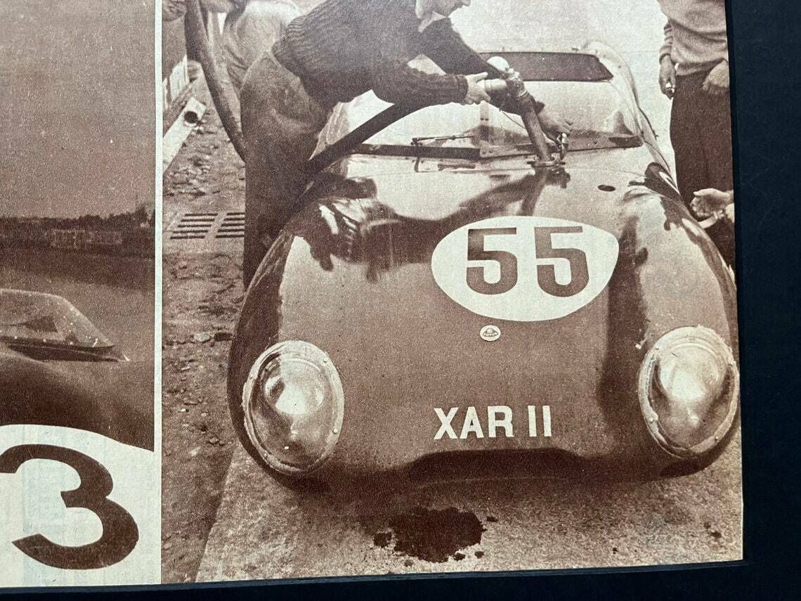 Original Jaguar D Type / Lotus Le Mans 24h French Magazine Print 1953 photo for sale